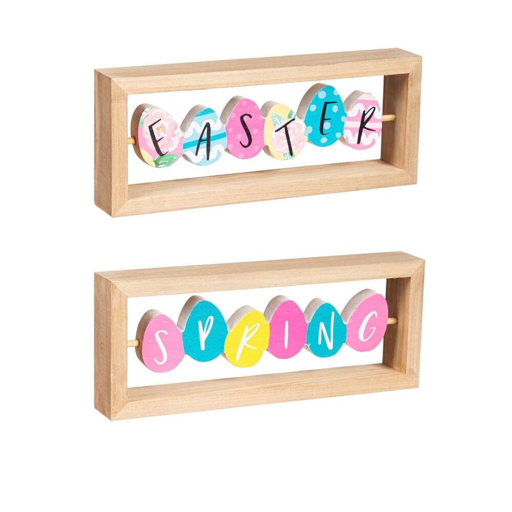 NWT - Wood Spring Easter Table Decor